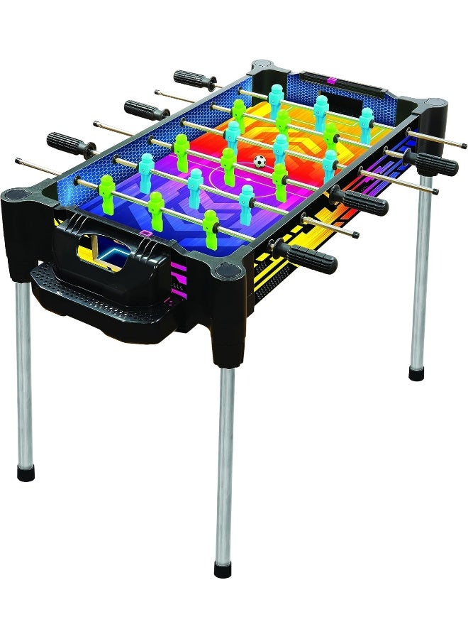 Ambassador MA 27" (68.5cm) 2-in-1 Reversible Football (Foosball/Soccer) & Hover Puck Air Hockey Table Neon Version - Image 3