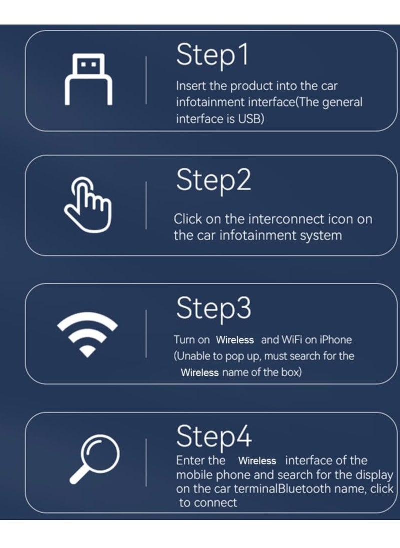 VICTGOAL 2 in 1 Wireless Carplay Auto Adapter Mini Box with Bluetooth 5.0 and WiFi for  Wired CarPlay/Auto Cars  - Image 2
