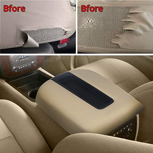 VANJING Compatible with Center Console Cover Armrest Chevy GMC Avalanche Silverado Tahoe Suburban Yukon Yukon XL Sierra 2007-2013 Leather Part Only - Image 4