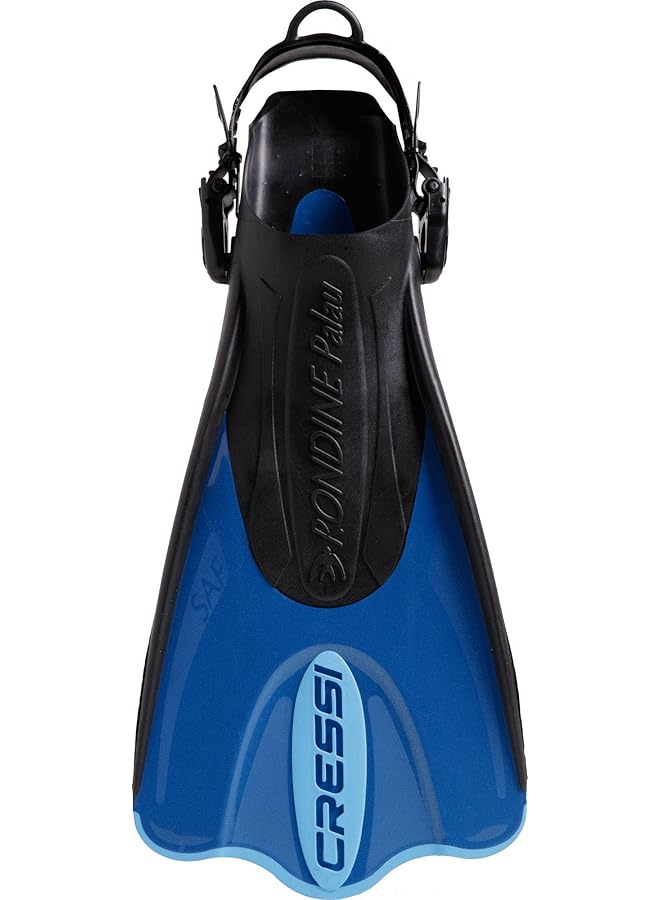 Cressi Adult Short Adjustable Fins Snorkeling Versatile Open Heel To Use Also Barefoot Palau Saf: Made In Italy - Image 2