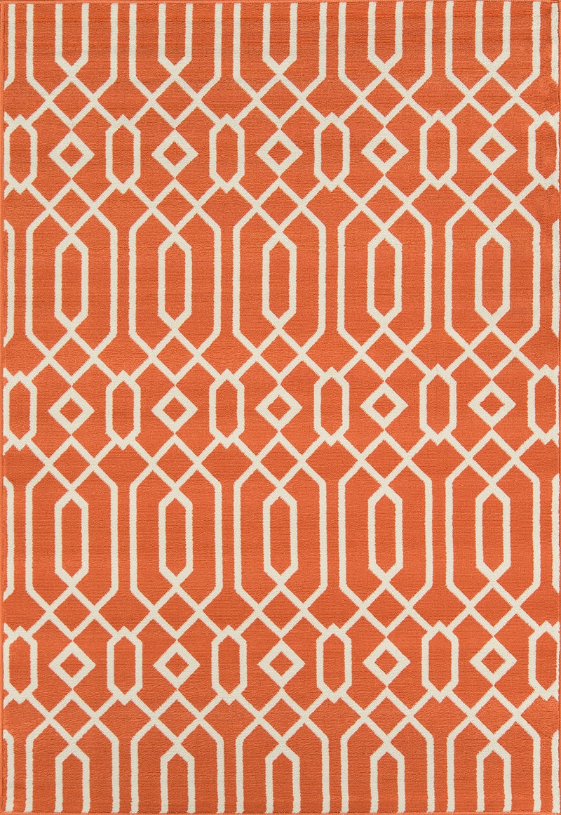 Momeni Momeni Rugs  Baja Collection Contemporary Indoor  Outdoor Area Rug Easy to Clean UV protected  Fade Resistant 67 x 96 Orange 