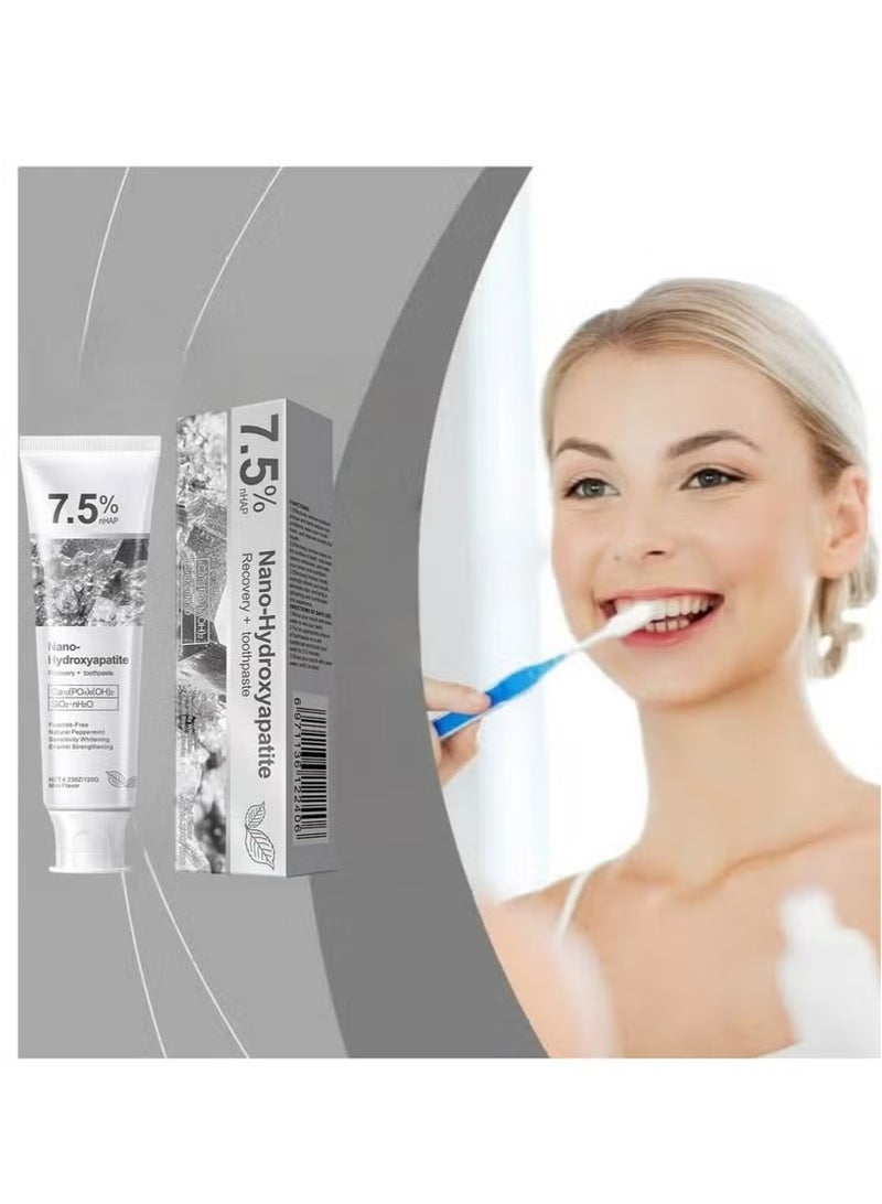 75%Hydroxyapatite Toothpaste for Advanced Enamel Protection, Gentle and Effective Formula, Fluoride-Free Toothpaste for Sensitive Teeth, 4.23oz*2BOX - Image 2