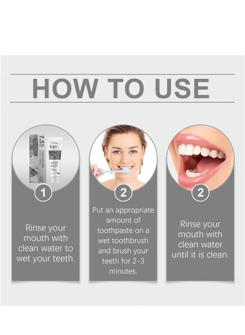 75%Hydroxyapatite Toothpaste for Advanced Enamel Protection, Gentle and Effective Formula, Fluoride-Free Toothpaste for Sensitive Teeth, 4.23oz*2BOX - Image 5