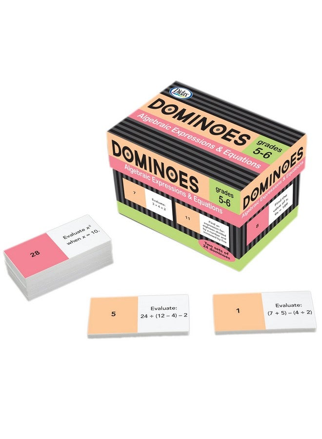 ديداكس الموارد التعليمية التعبيرات والمعادلات الجبرية الدومينو وسائل تعليمية رياضية للأطفال