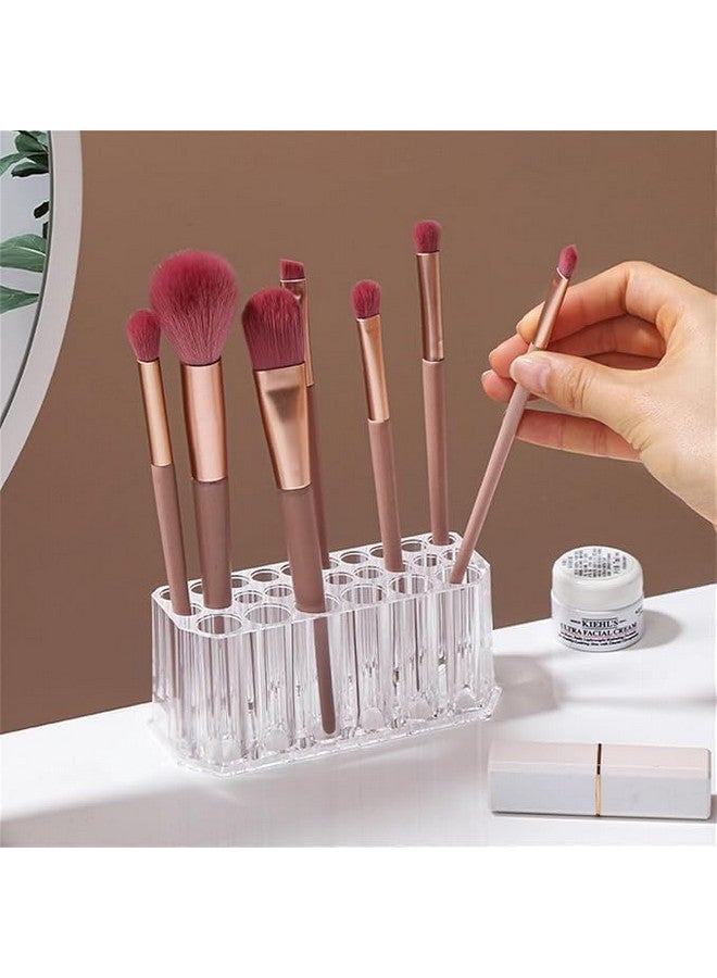 FAGVA 26 slots makeup brush stand Acrylic Eyeliner Lip Liner Holder Organizer 26 Slots Makeup Brush Pencil Organization Container Clear Cosmetic Storage Display Holder - Image 4
