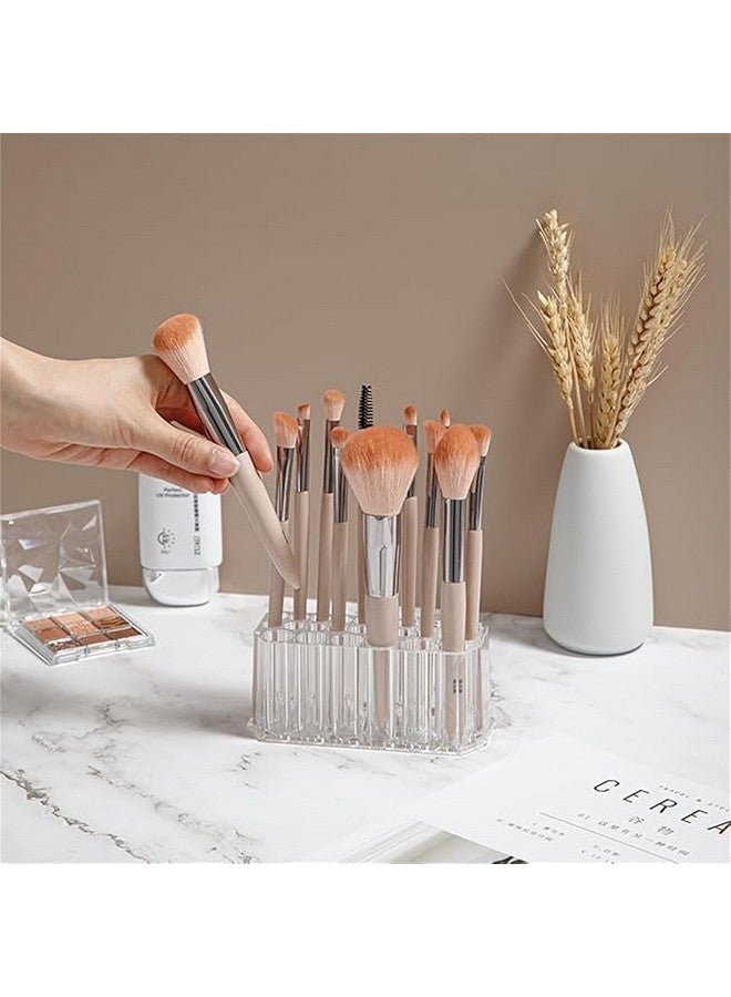 FAGVA 26 slots makeup brush stand Acrylic Eyeliner Lip Liner Holder Organizer 26 Slots Makeup Brush Pencil Organization Container Clear Cosmetic Storage Display Holder - Image 2