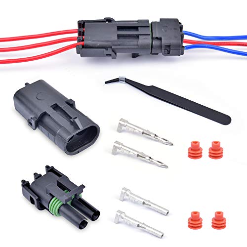 VIGRUE 20 Sets 1/2/3/4/6 Pin Connector Weatherpack Connectors Kit, Waterproof Automotive Electrical Wire Connectors Plug Kit - Image 4