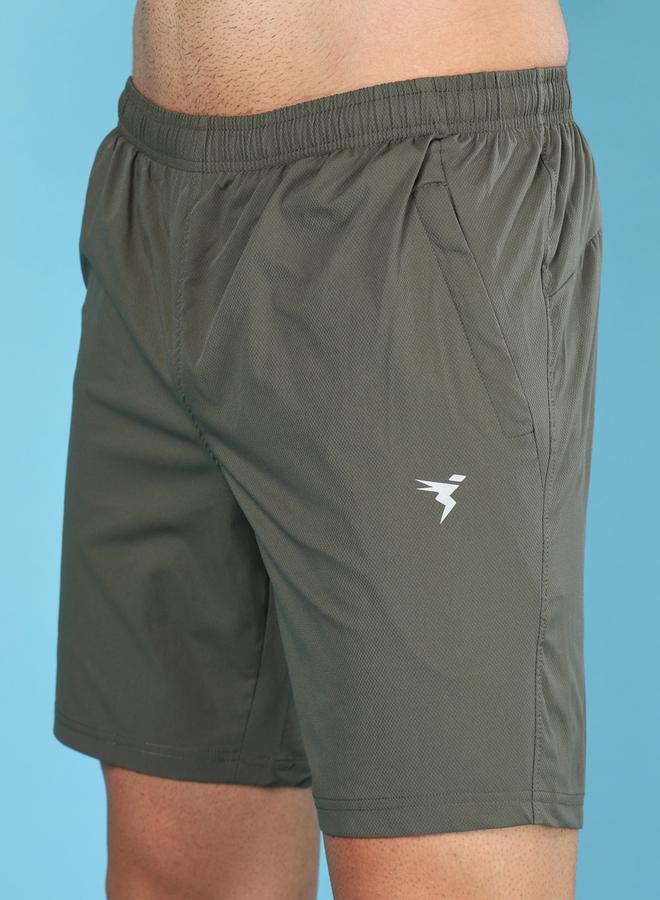 تكنوسبورت شورت تكنوسبورت بقصة منتصف الارتفاع مطاطي ومقاس عادي - Image 1