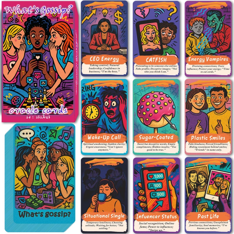 sishui What is Bagua80 Bagua Tea Oracle Card Deck for Beginners Oracle Card Tarot Set for Karma Twin Flames Love Friendship Life Readings - Image 2