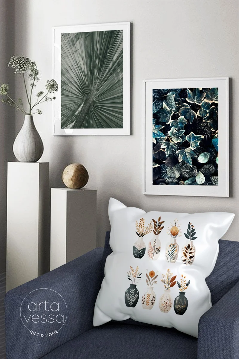 ارتافيسا Double Sided Digital Printed Decorative Faux Leather Throw Pillow Cover