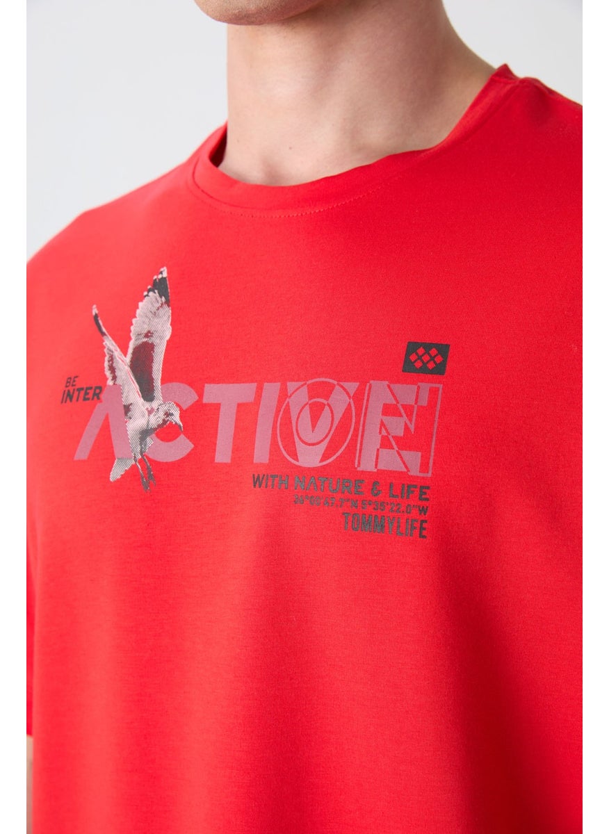 Tommy Life Fiesta Cotton Thick Soft Texture Oversize Fit Printed Men's T-Shirt - 88344  - Image 2