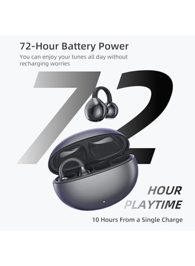 3-in-1 Translator Earbuds,AI Translation Earbuds 150 Languages,Real Time,Accents,language translation earbuds, Compatible with all smartphones, Open-Ear Clip-On Design Fit for Business Travel Learning(Black) - Image 4