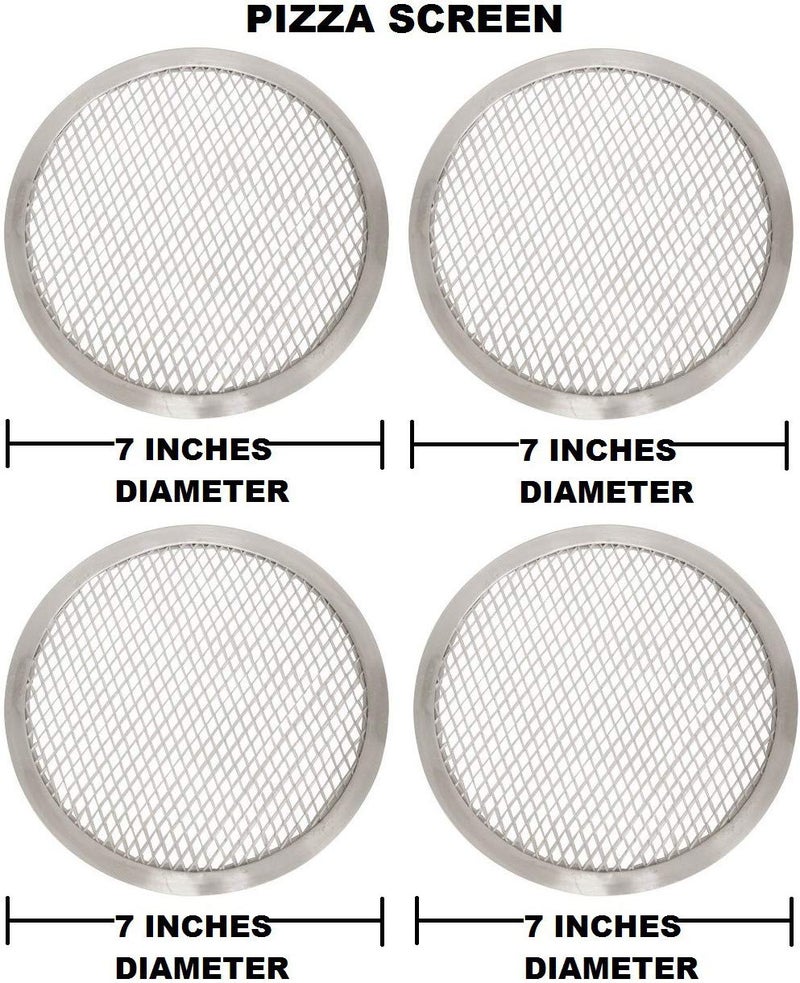 THW للاستخدام التجاري في الفنادق والمطاعم شاشة بيتزا ألمنيوم 7 بوصات - مجموعة من 4 قطع - Image 2