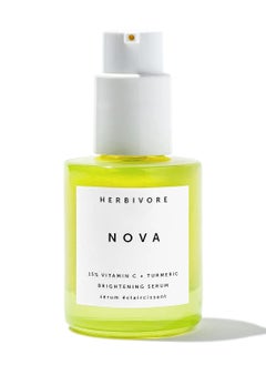HERBIVORE HERBIVORE Nova Brightening Serum for Face – 15% Vitamin C + Turmeric to Visibly Improve the Look of Dark Spots and Even Skin Tone, Plant-based, Vegan, Cruelty-free, 30mL / 1 oz  - Image 1