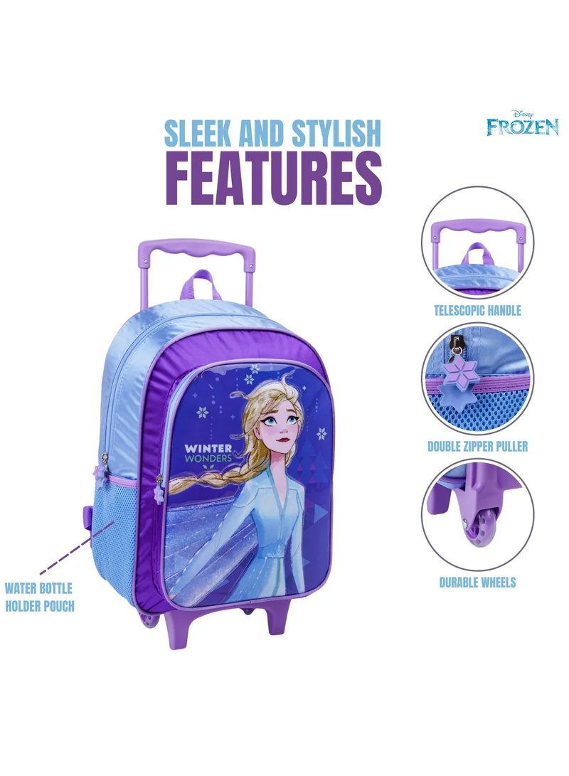 ديزني Disney Frozen Winter Wonders 5In1 Backpack Set  16" I Backpack I Lunch Bag I Water Bottle I Pencil Case I Lunch Box I Packaging