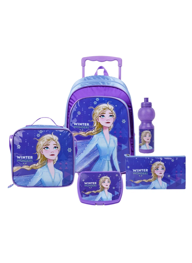 Disney Disney Frozen Winter Wonders 5In1 Backpack Set  16" I Backpack I Lunch Bag I Water Bottle I Pencil Case I Lunch Box I Packaging