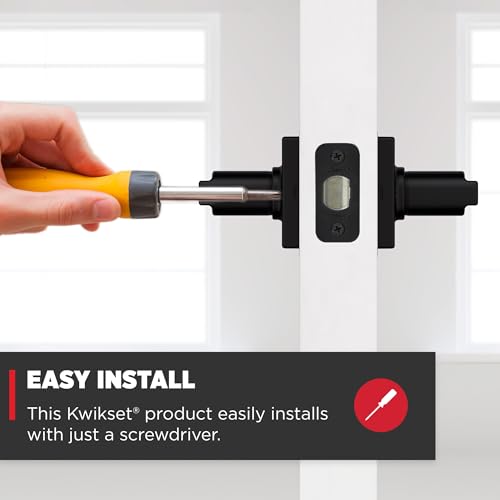 Kwikset Casey Interior Passage Door Handle, Lever For Closet and Hallway Doors, Reversible Non-Locking Handle Lever, Matte Black , with Microban Protection - Image 3