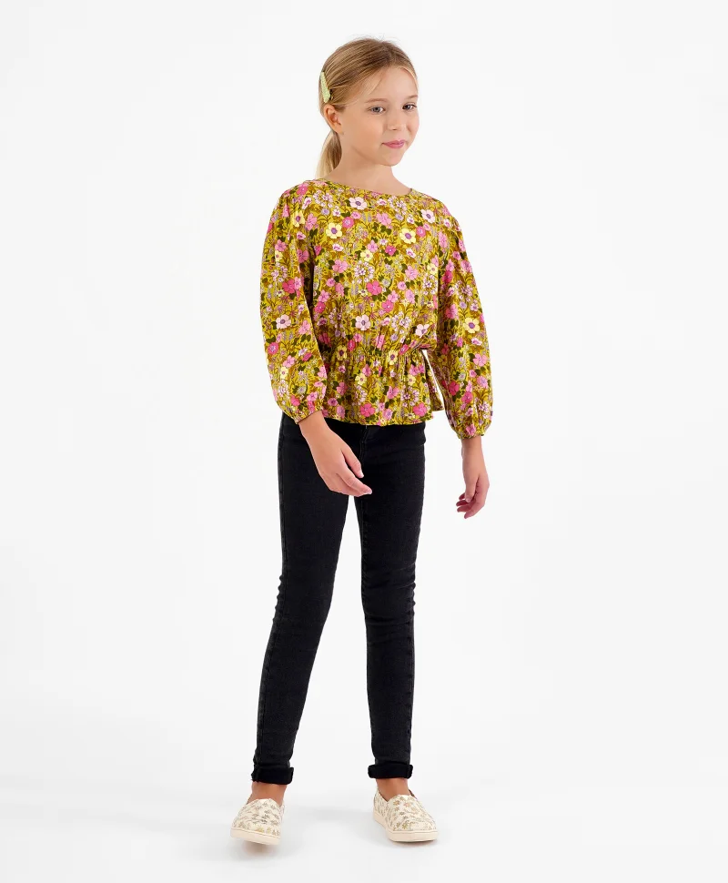 Primo Gino Primo Gino Woven Top With Allover Floral Print - Green