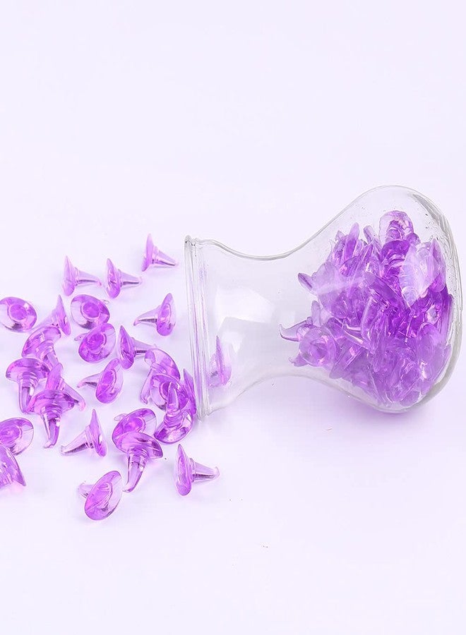 Crazy Night Mini Acrylic Witch Hat Ornaments Halloween Party Decoration Thanksgiving Party Decoration Acrylic Hats Purple(50 Pieces) - Image 4