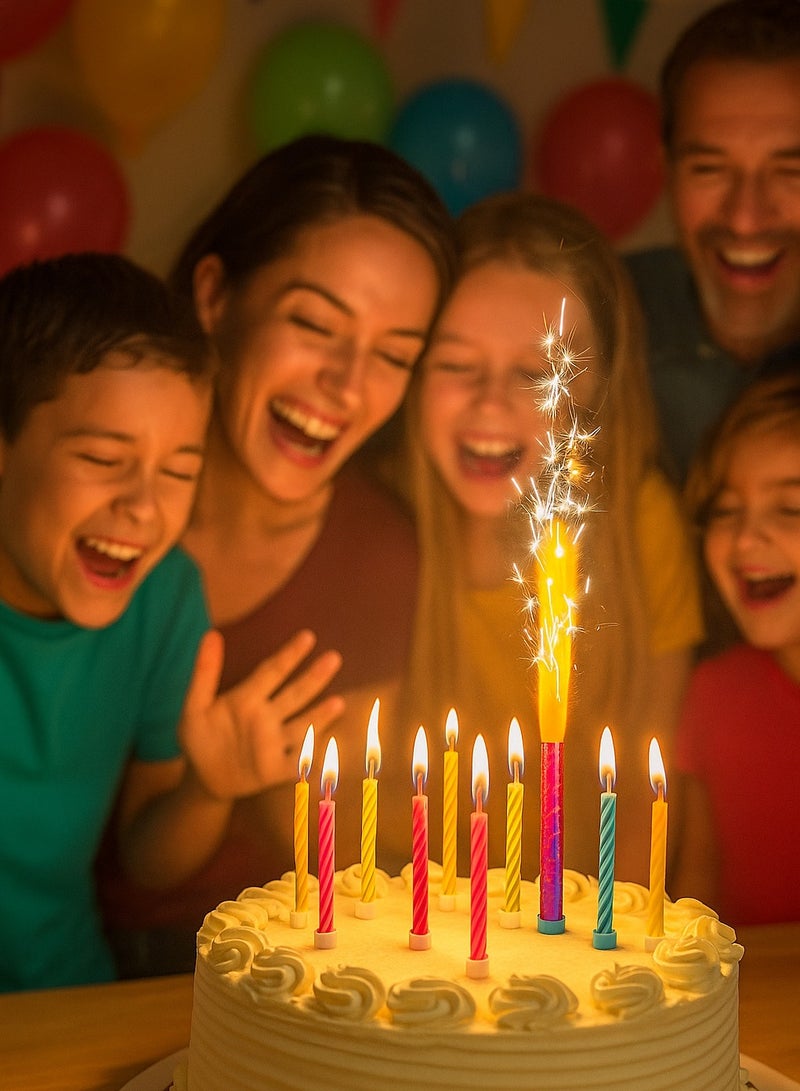 6 قطع فشاش كيك، هدية 24 شمعة، فشاشات للحفلات، فشاشات حفلات، شرار حفلات، شرار كيك عيد ميلاد، شرارات احتفال، هدايا، شرارات حفل، شرارات كيك، شموع حفلات، شموع كيك، حفلة، للحفلة، حفلات، هدايا، للحفلات، حفل، للحفل، احتفال، للاحتفال، احتفالات، للاحتفالات، تخرج، ترقية - Image 3