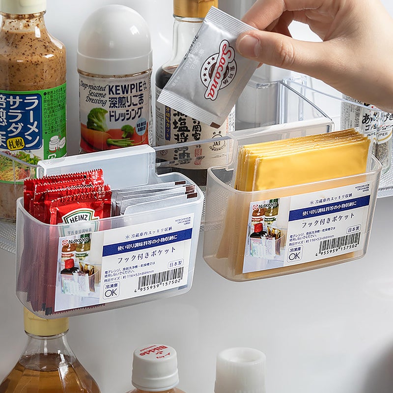 WonLiq Space-Saving Cheese Slice Holder for Fridge Door | 2-Pack Hanging Storage Container, BPA-Free, Kitchen Organizer - Image 1