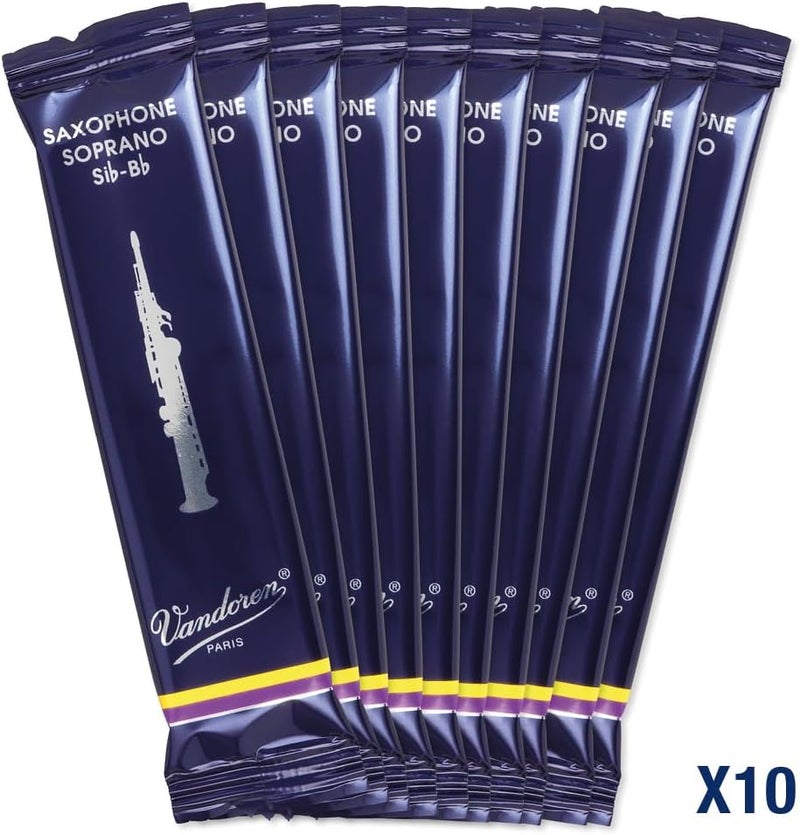 Vandoren Traditional Soprano Saxophone Reeds - Box of 10 - Strength 2.5 - Image 5