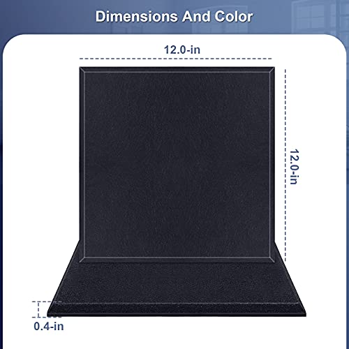 DEKIRU New 12 Pack Acoustic Foam Panels, 12 X 12 X 0.4 Inches Soundproofing Insulation Absorption Panel High Density Bevled Edge Sound Panels, Acoustic Treatment Used in Home&Offices Wall Decoration - Image 2