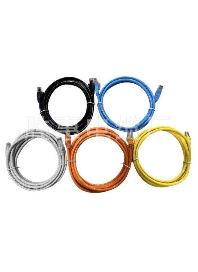 Generic Gigabit Network Cable Super Class 6 1 Meter Computer Monitoring Router Connection Line Finished Cable-Color:Orange Six-Line Length:1M  - Image 2