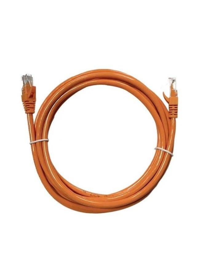 Generic Gigabit Network Cable Super Class 6 1 Meter Computer Monitoring Router Connection Line Finished Cable-Color:Orange Six-Line Length:1M  - Image 1