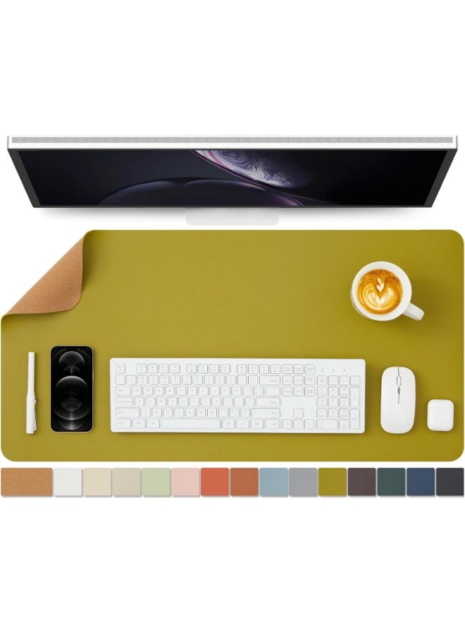 WinCheer Large Desk Pad, Non-Slip PU Leather Desk Mouse Pad Waterproof Desk Pad Protector, Dual-Side Use Desk Writing Mat for Office Home, 80cm x 40cm - Image 1