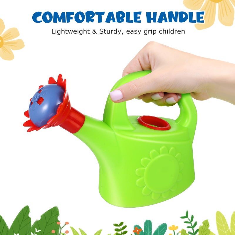 TOYANDONA 2PCS Watering Can Toys, Interesting Plastic Watering Can Toys Play House Garden Watering Can Toys for Children Beach Sand Toys (Random Color) - Image 4