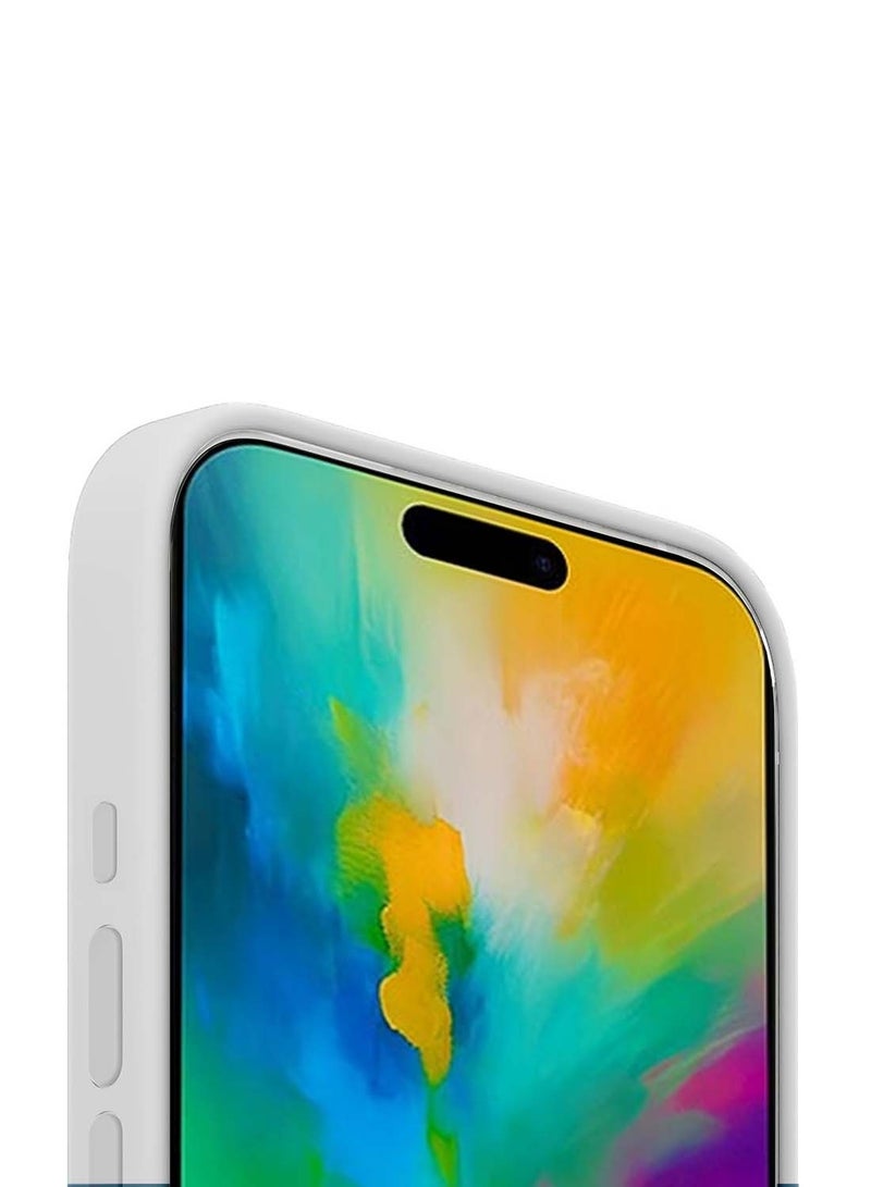 Wtech Apple iPhone 16 Pro Max 2024 Premium Soft Liquid Silicone Case Cover - White - Image 4