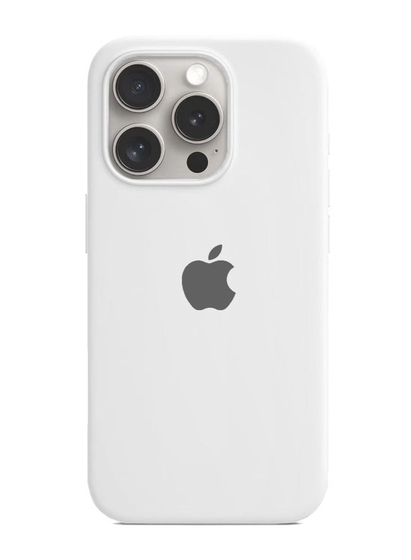 Wtech Apple iPhone 16 Pro Max 2024 Premium Soft Liquid Silicone Case Cover - White - Image 2