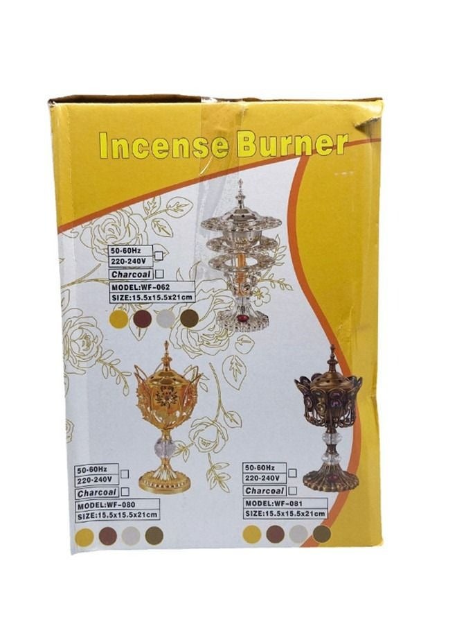 Electric Arabic Incense Burners Plug Censer, Vintage Metal Tower-Shaped Incense Burner - Image 2