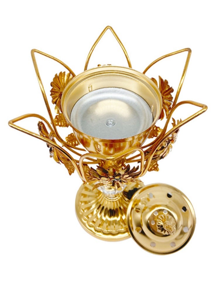 Electric Arabic Incense Burners Plug Censer, Vintage Metal Tower-Shaped Incense Burner - Image 4