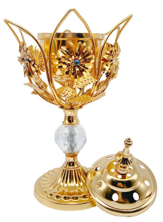 Electric Arabic Incense Burners Plug Censer, Vintage Metal Tower-Shaped Incense Burner - Image 3