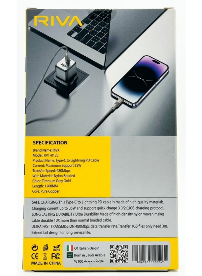 RIVA Type-C to Lightning cable,35W, RVI-R125 - Image 2