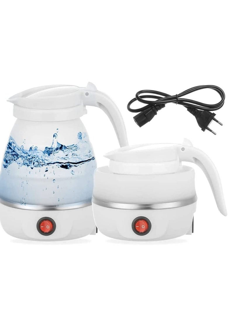 Travel Foldable Fast Boiling Portable Electric Kettle - 220V -600ML for Most Travel and Home & Office Use (White) - Image 4