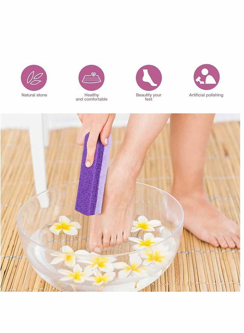 Y&D Pu Foot Grinding Stone Pumice Exfoliating Callus Dead Hard Skin Remover File Scrubber Pedicure Care Tool Foam Beauty New Pattern Two-color Stone, 5 Pcs  - Image 5