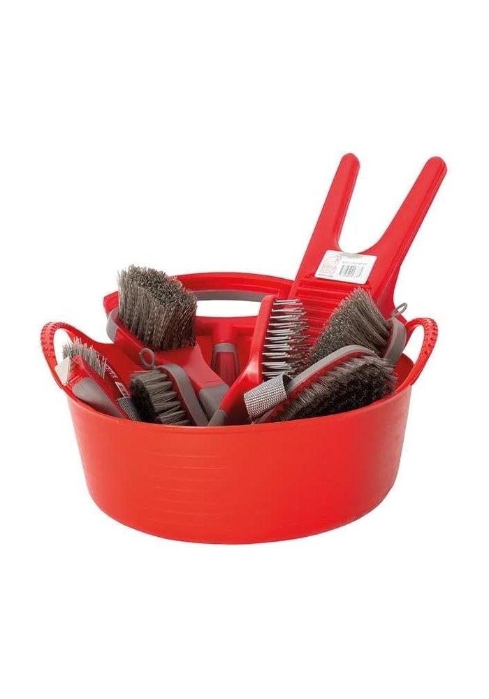 Red Gorilla Dandy Brush for Horses - Durable Grooming Tool - Image 4