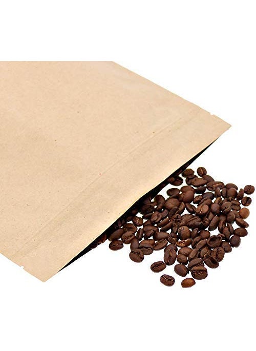 KCL KCL Brown Kraft Paper Standup Pouches with Ziplock for Food Packaging (Food Grade) - Dimension - 5x8 Inches - Capacity - 250 Gms - Pack of 100 Pc  - Image 5