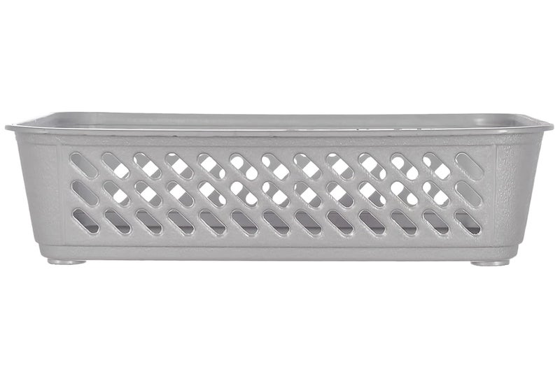 Kuber Industries Heart Home Multipurposes Super Tidy Plastic Basket, Organizer For Kitchen, Countertops, Cabinets, Bathrooms- Pack of 6 (Grey) -46HH0580 - Image 4