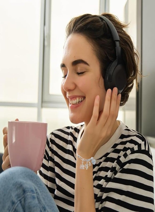 إنفينيتي كوليكشن سوار إنفينيتي كوليكشن لوف ميوزيك الساحر - سوار فضي قابل للتعديل مزين بقلب ومفتاح صول ونوتات موسيقية، هدية مجوهرات موسيقية للنساء والمراهقات ومحبي الموسيقى - Image 5