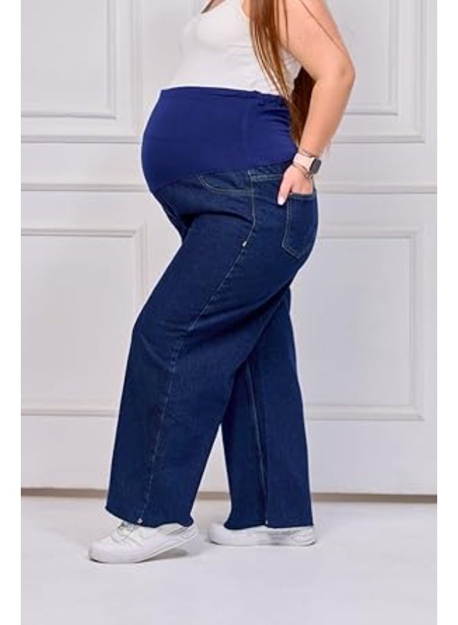 Tobay Wide-leg maternity jeans – a relaxed, comfortable design with stretchy fabric that supports the belly – a stylish and modern look for all stages of pregnancy - Image 3