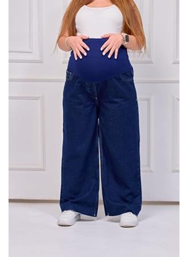 Tobay Wide-leg maternity jeans – a relaxed, comfortable design with stretchy fabric that supports the belly – a stylish and modern look for all stages of pregnancy - Image 1