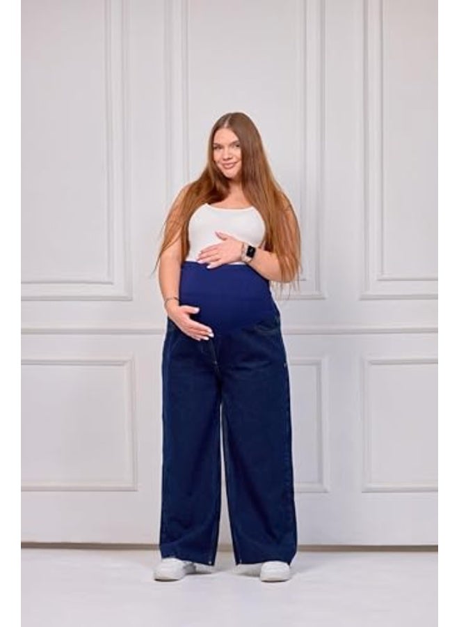 Tobay Wide-leg maternity jeans – a relaxed, comfortable design with stretchy fabric that supports the belly – a stylish and modern look for all stages of pregnancy - Image 5