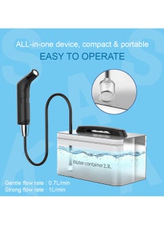 SASKA Rechargeable Portable Travel Hand Held Bidet Toilet Spray Shattaf- Saska Portable Shattaf for Hygiene Cleaning with 2.3L Water Container  - Image 4