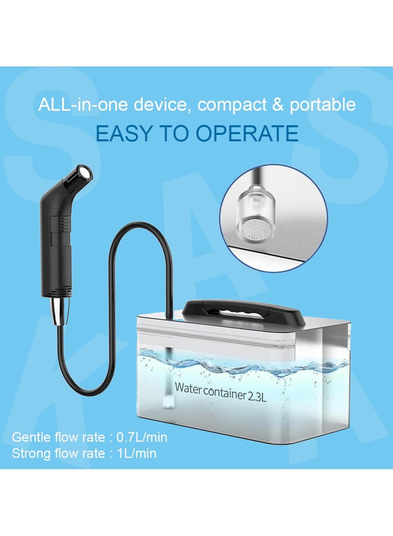 SASKA Rechargeable Portable Travel Hand Held Bidet Toilet Spray Shattaf- Saska Portable Shattaf for Hygiene Cleaning with 2.3L Water Container - Image 4