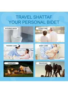 SASKA Rechargeable Portable Travel Hand Held Bidet Toilet Spray Shattaf- Saska Portable Shattaf for Hygiene Cleaning with 2.3L Water Container  - Image 3