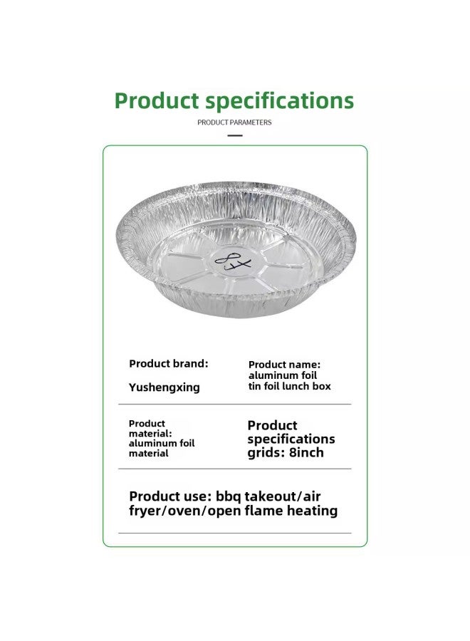 8 Inch 215 Diameter Disposable Aluminum Foil Pizza Plate Tin Paper Disc Barbecue Plate Air Fryer Tray Special For Oven-Specifications:8-inch Disc (1000) - Image 5